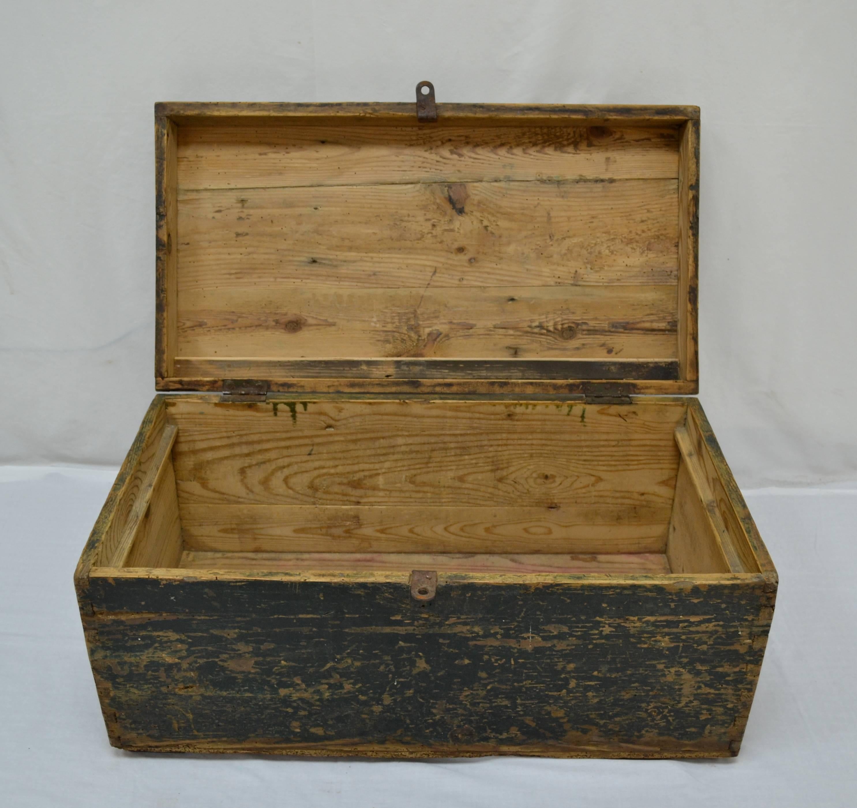 Painted Pine Dovetailed Tool Box 1
