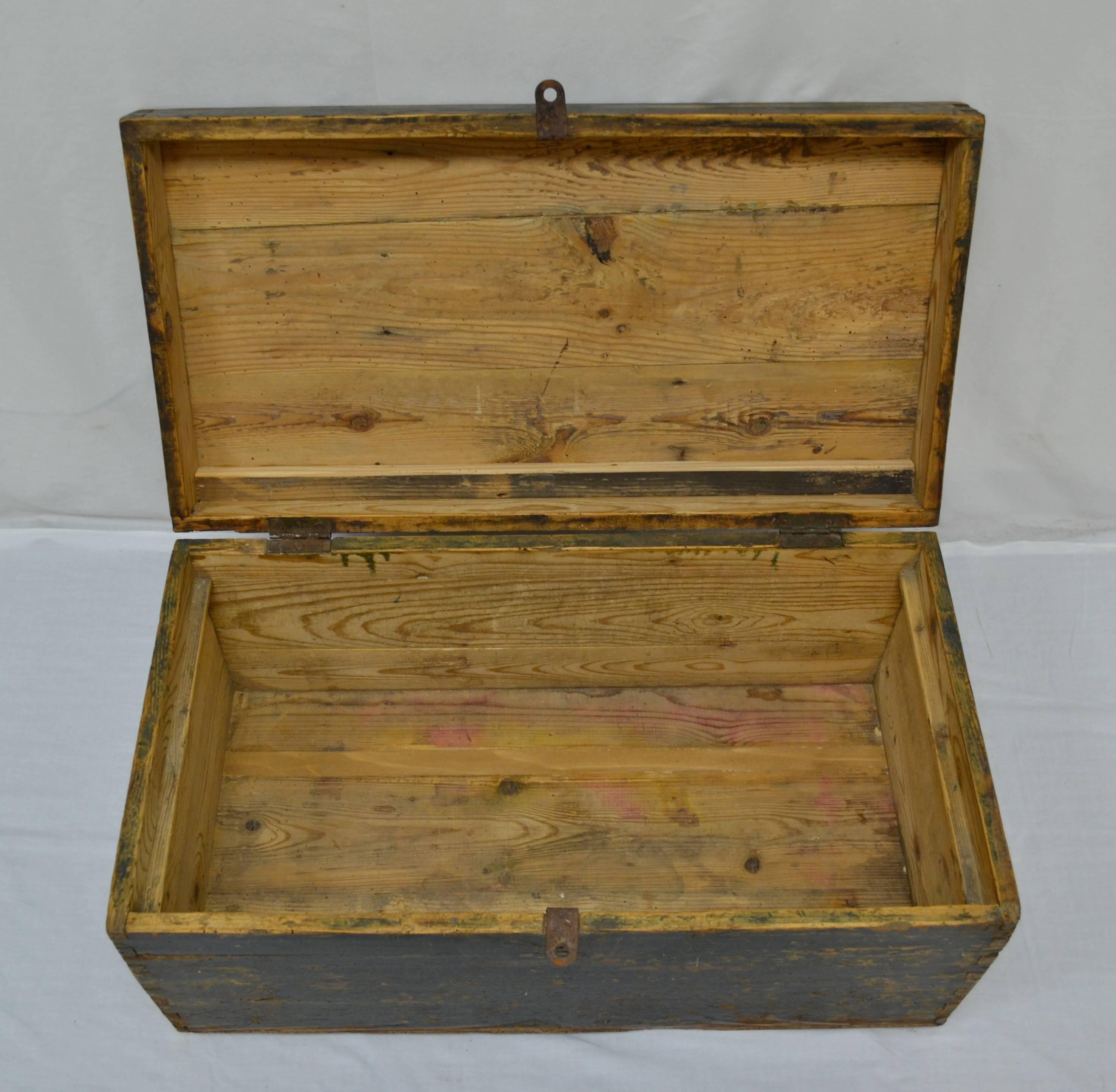 Painted Pine Dovetailed Tool Box 2