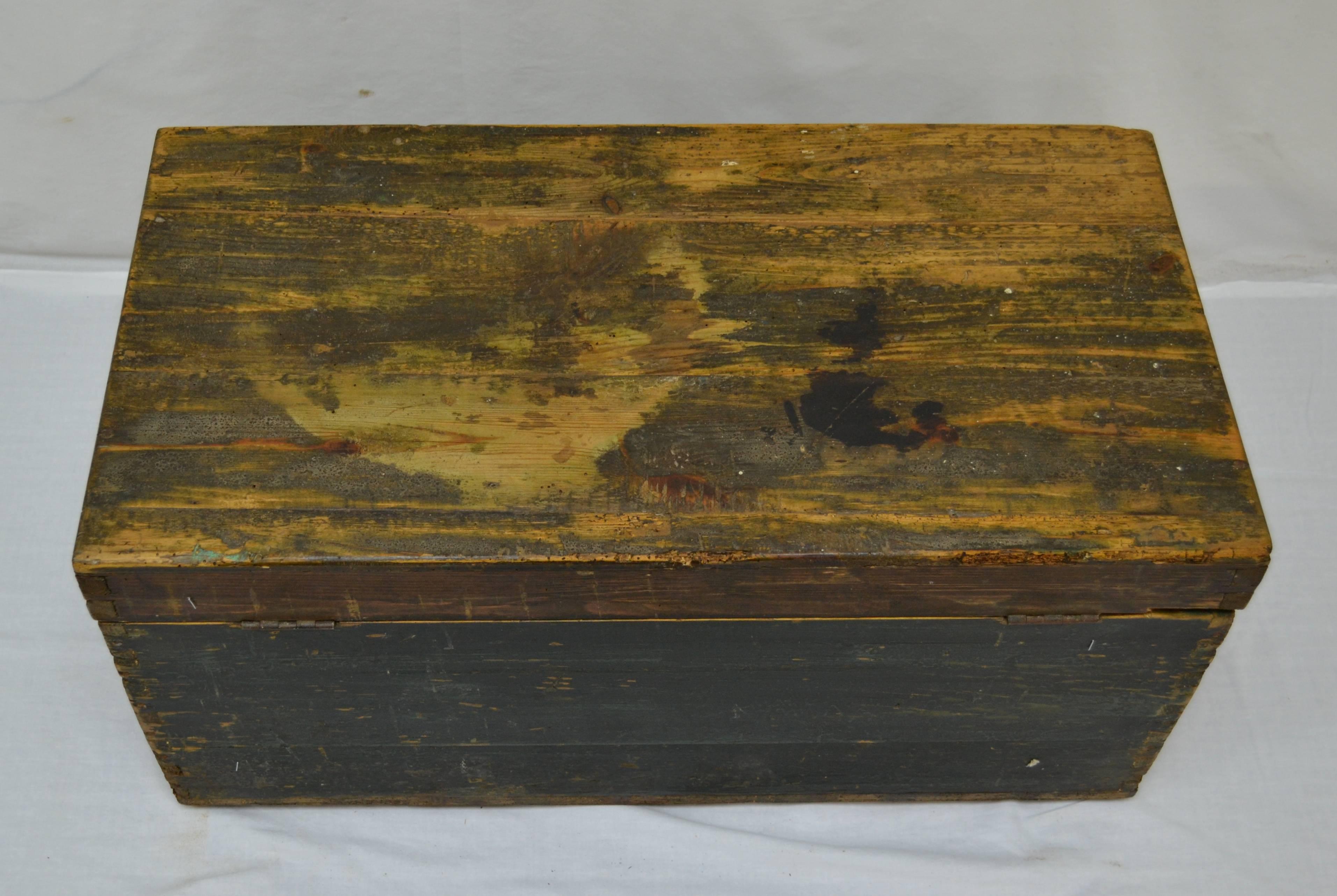 Painted Pine Dovetailed Tool Box 3
