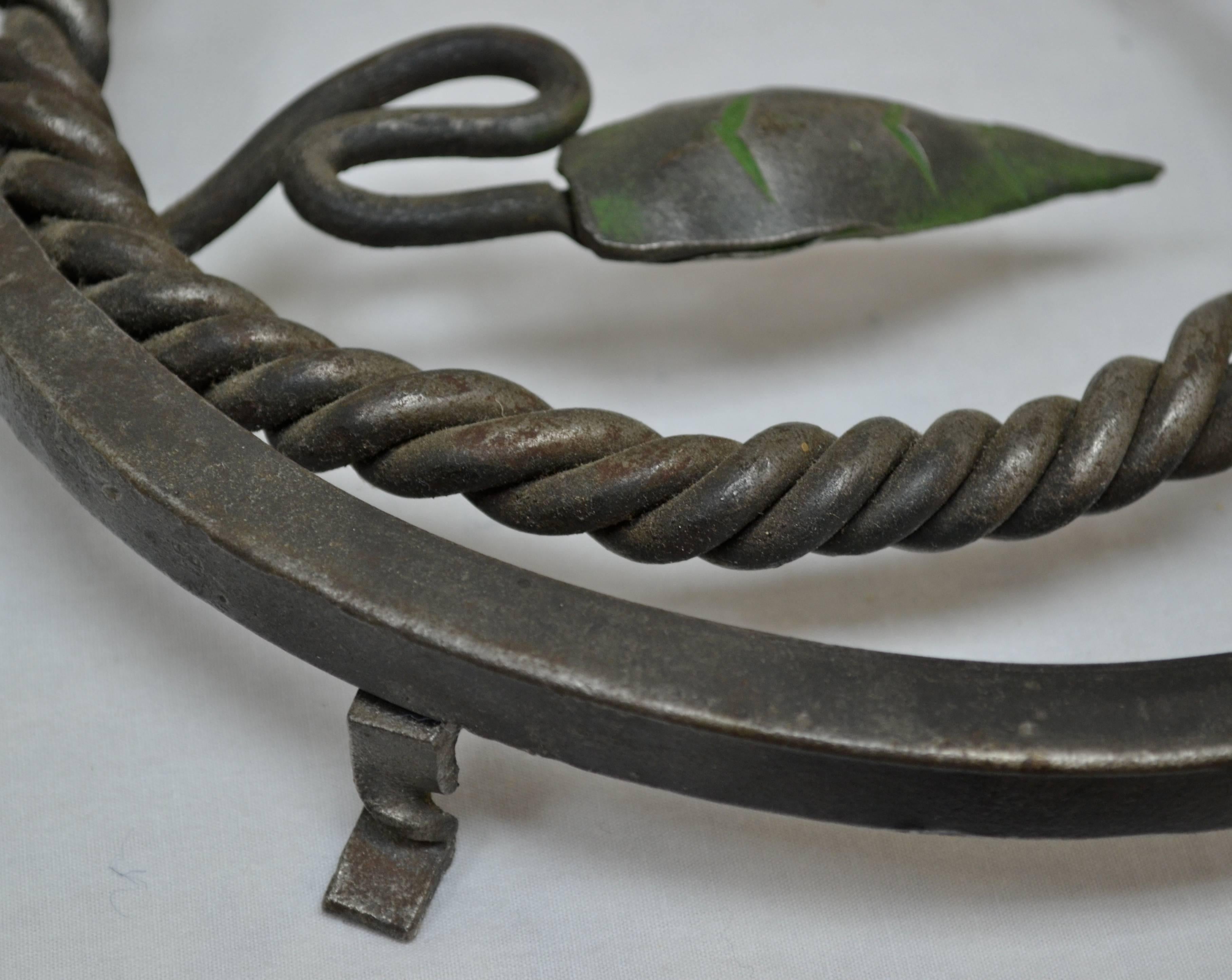 American Hand-Forged Wrought Iron Trivet For Sale