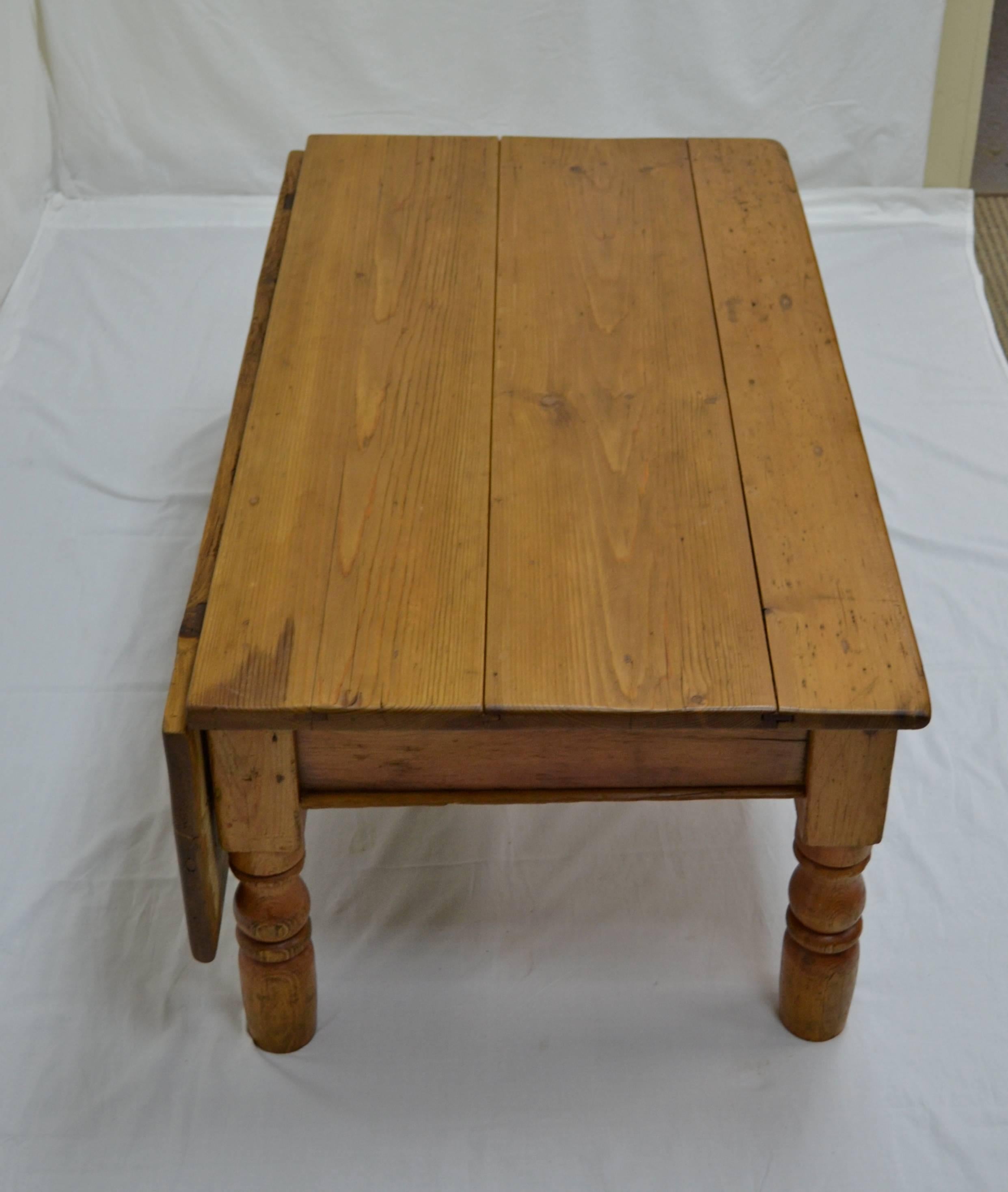 Irish Pine Drop-Leaf Coffee Table 2