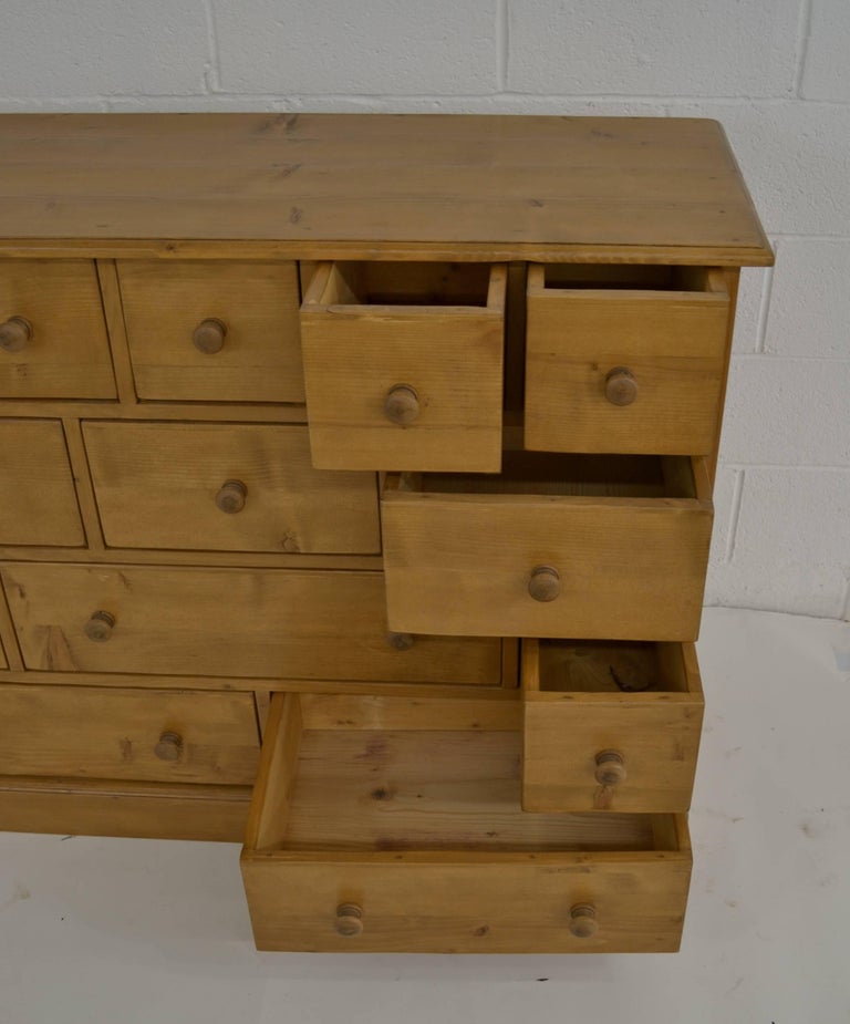 Vintage Pine 13 Drawer Apothecary Chest At 1stdibs