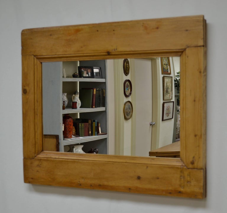 Pine Framed Mirror at 1stdibs