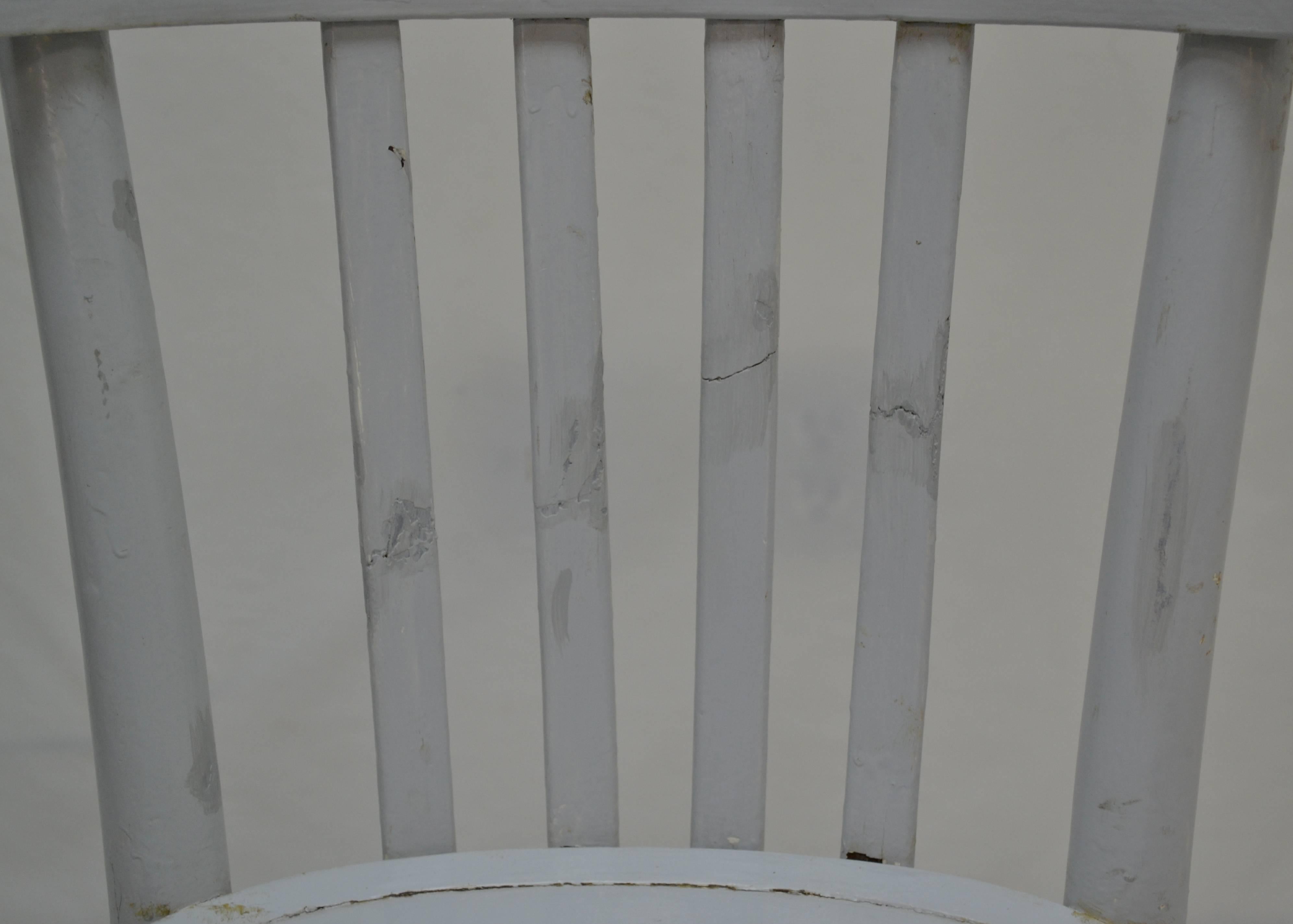 Set of Four Vintage Painted Bentwood Chairs 2