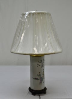 Chinese Porcelain Hat Stand Table Lamp