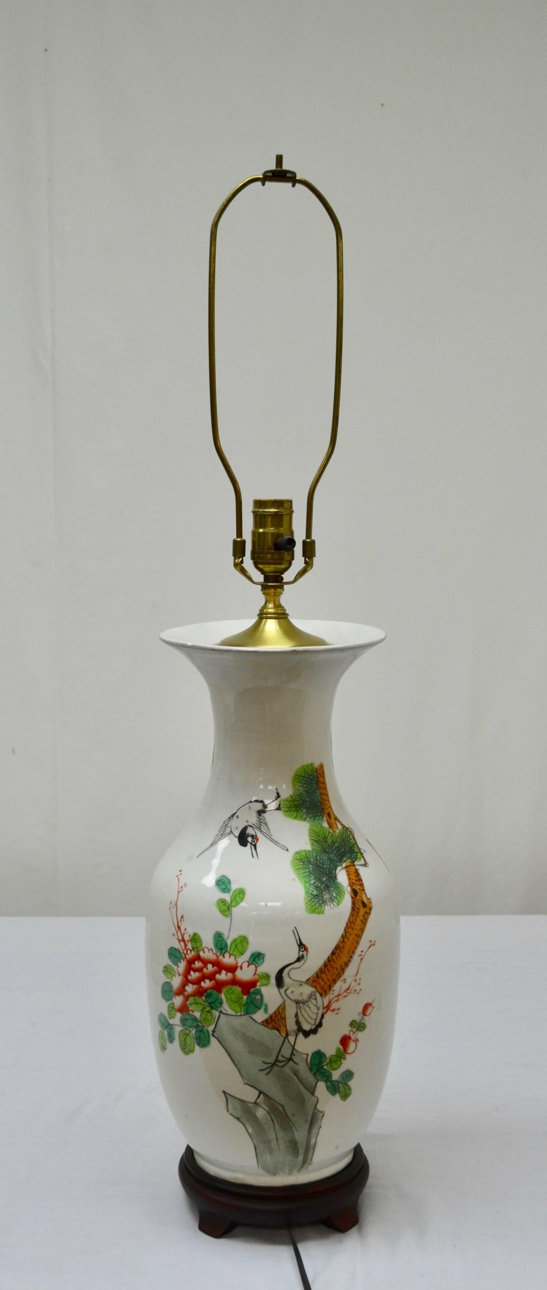 Contemporary Chinese Porcelain Vase Table Lamp