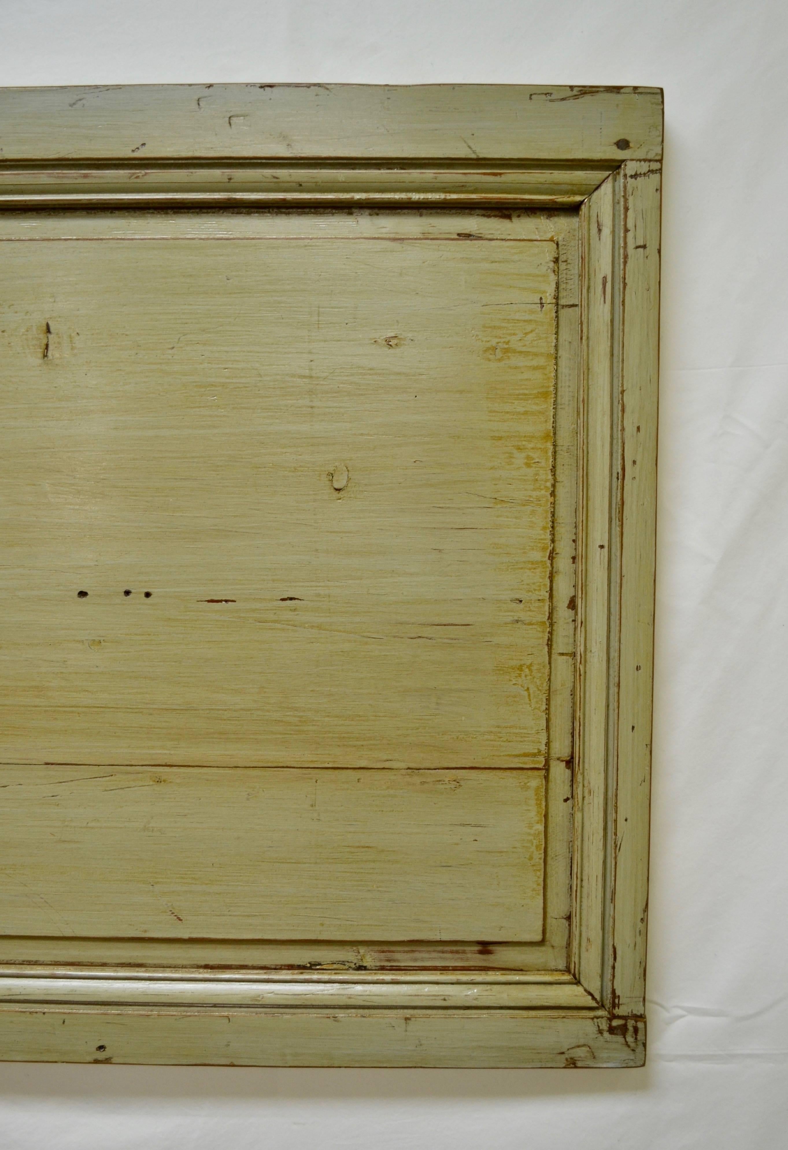 French Pine Queen-Size Headboard from 19th Century Panel