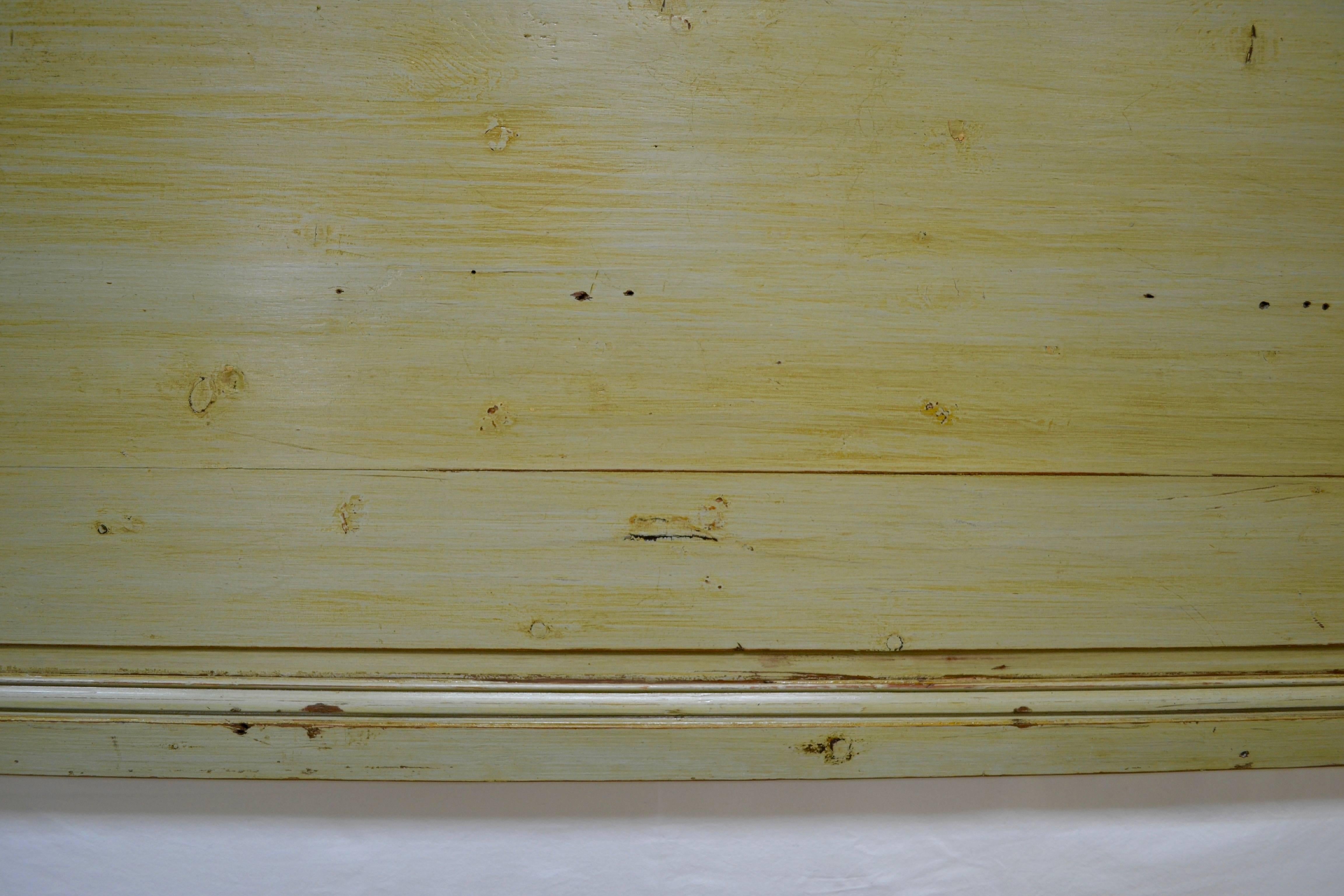 Painted Pine Queen-Size Headboard from 19th Century Panel