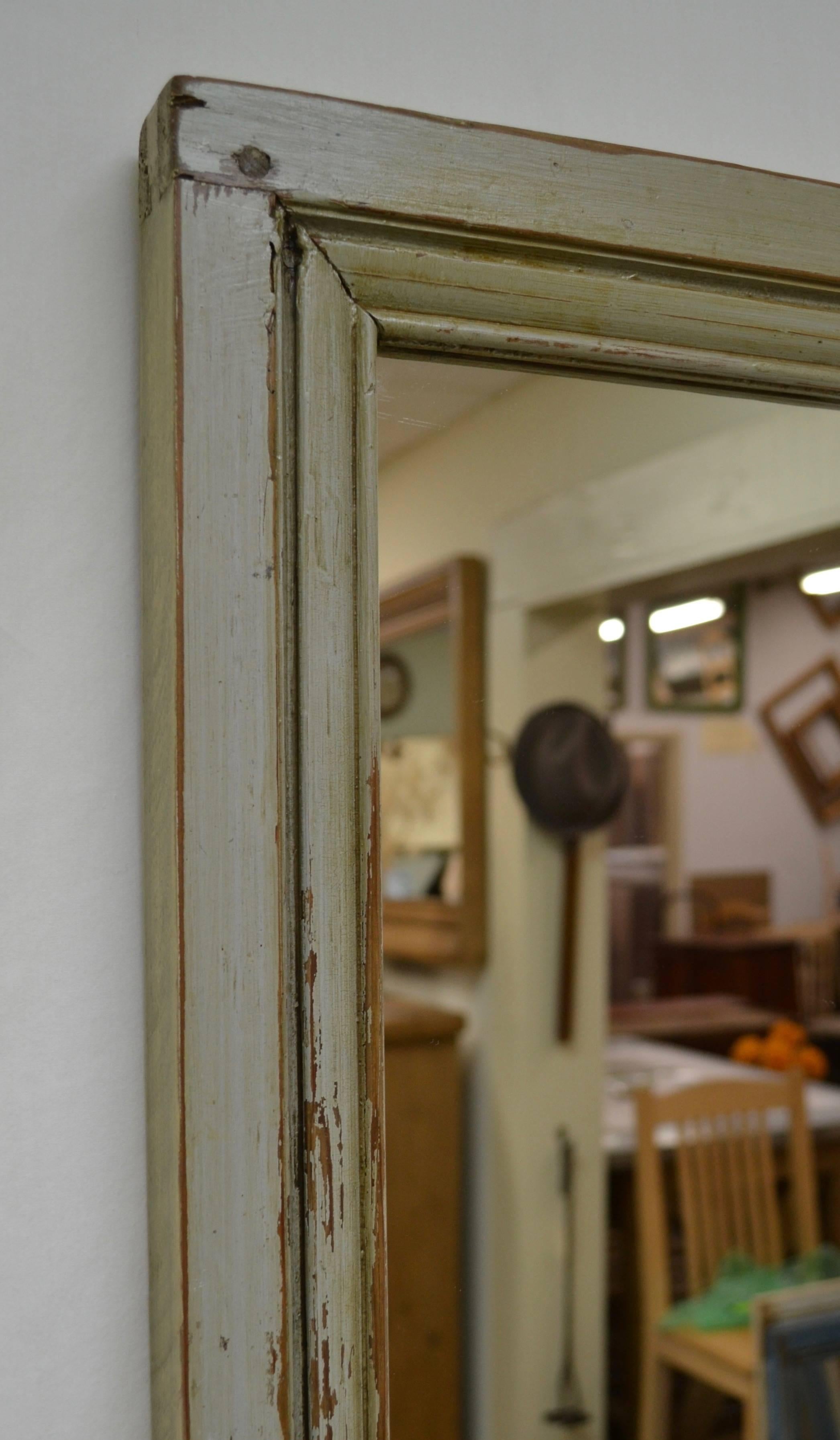 19th Century Pine Wall Mirror from Antique French Panel