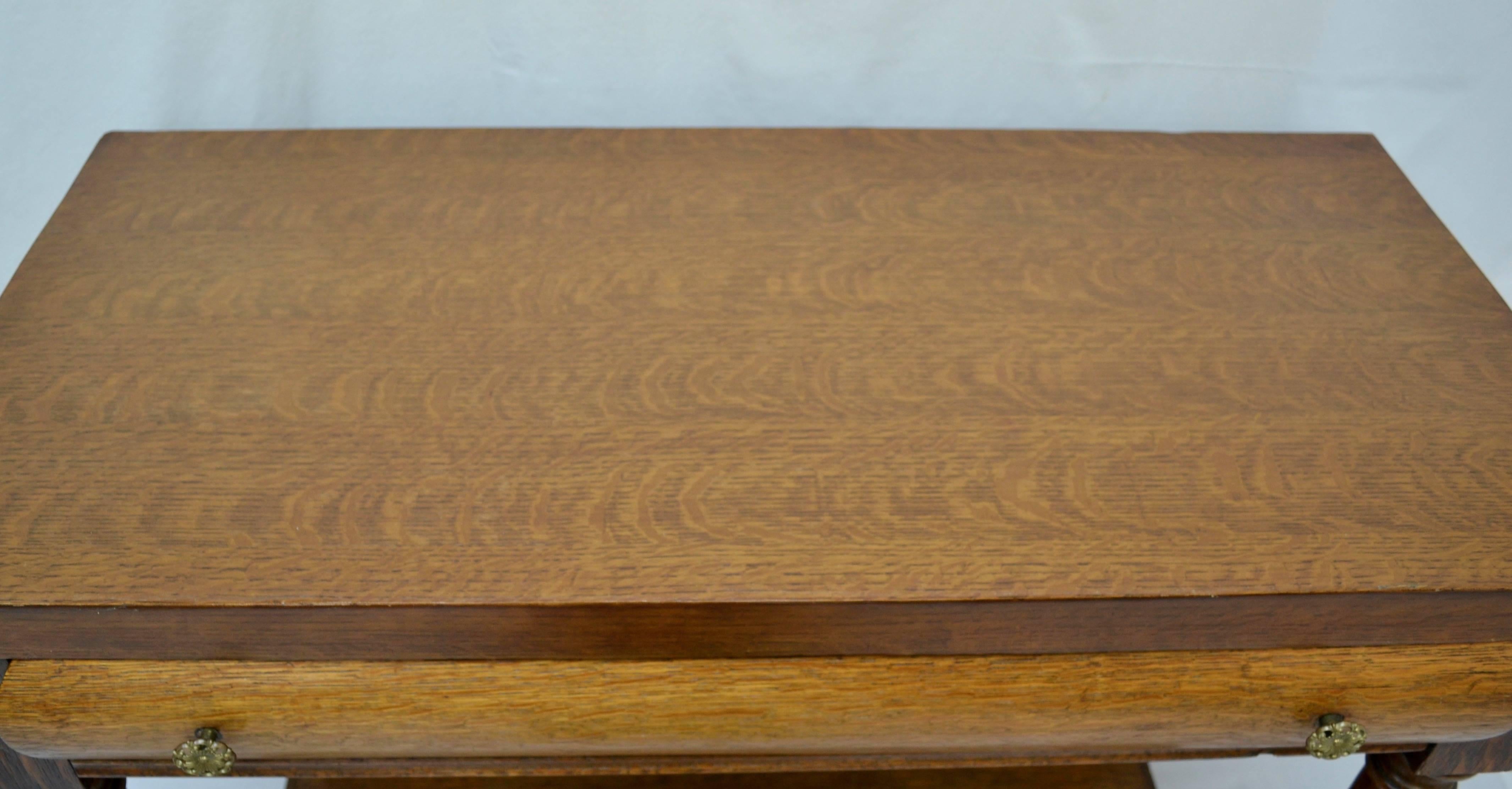 Oak Paw Footed Pier Table 2
