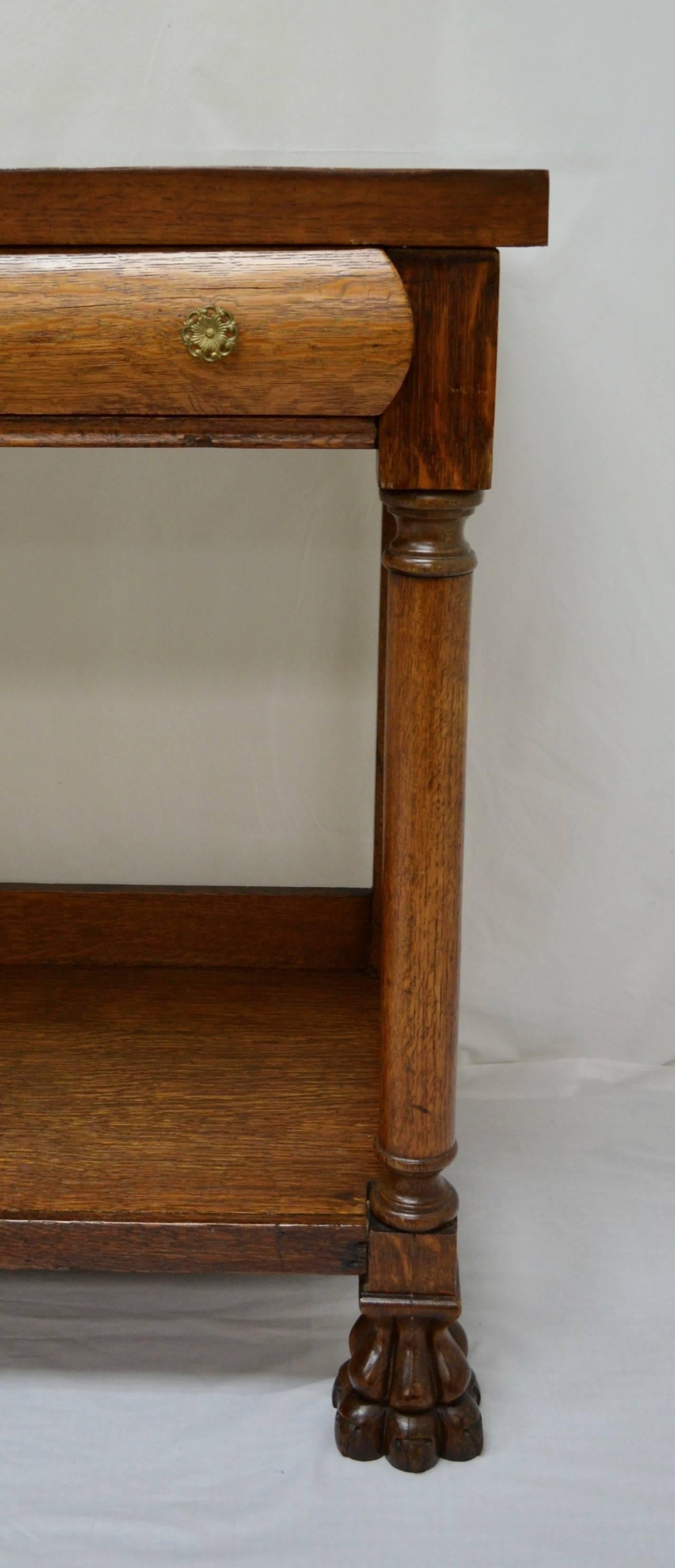 Oak Paw Footed Pier Table 3