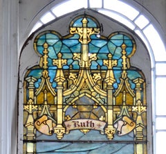 Stained Art Glass Window Depicting Ruth
