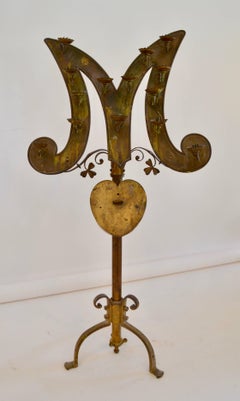 Virgin Mary Brass Votive Candle Stand