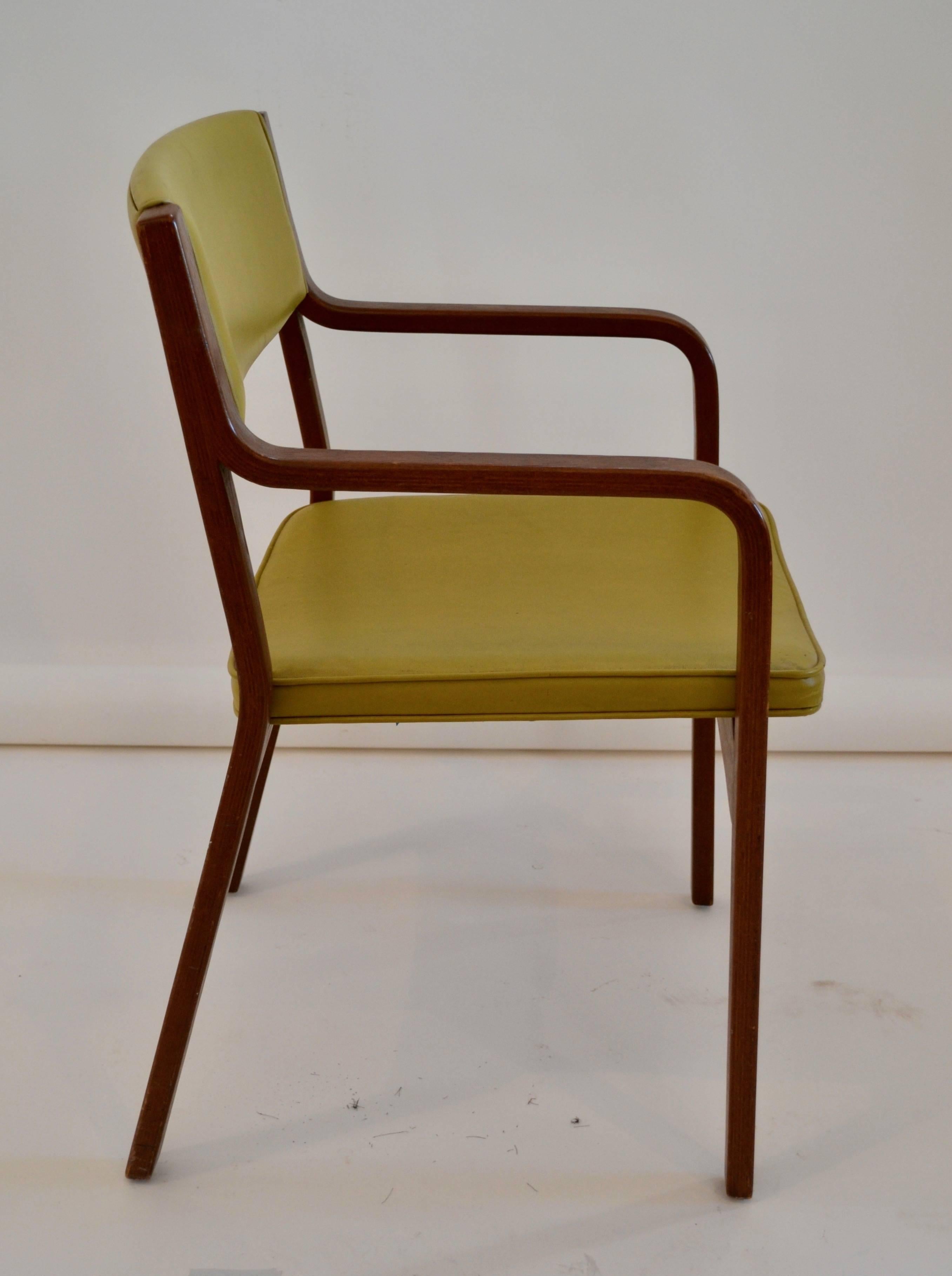 Set of Four Vinyl and Bentwood Thonet Armchairs 2
