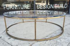 Lucite and Solid Brass "Aro One" Low Table by Amparo Calderón Tápia