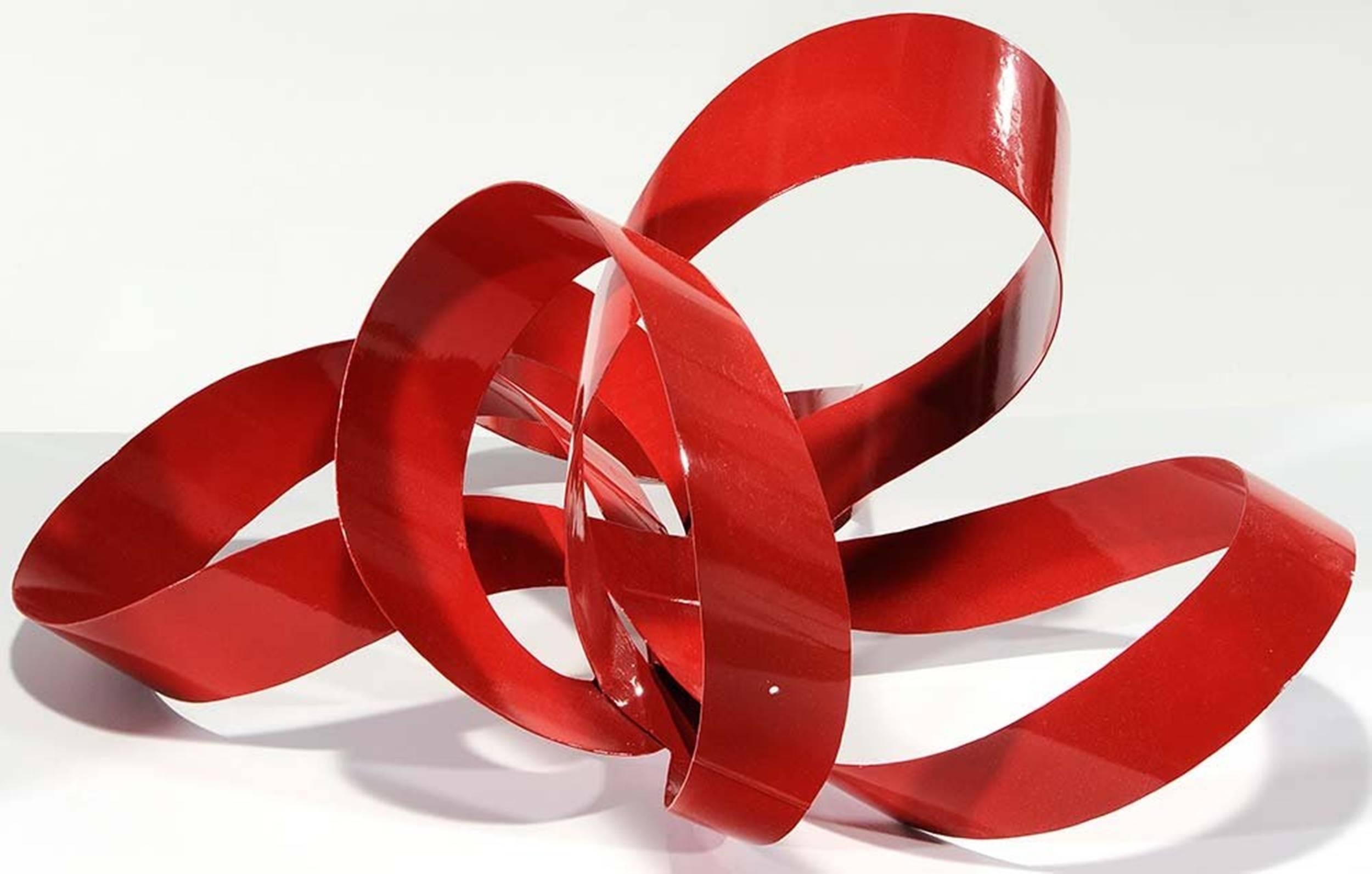 American  One of a Kind Red Ribbon Sculpture by Paul Chilkov 