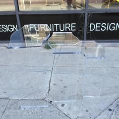 Lucite Nesting Tables by Charles Hollis Jones, from the "Routed Line"