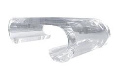 Limited Edition "Scroll" Coffee Table in Thick Lucite by Amparo Calderon Tapia