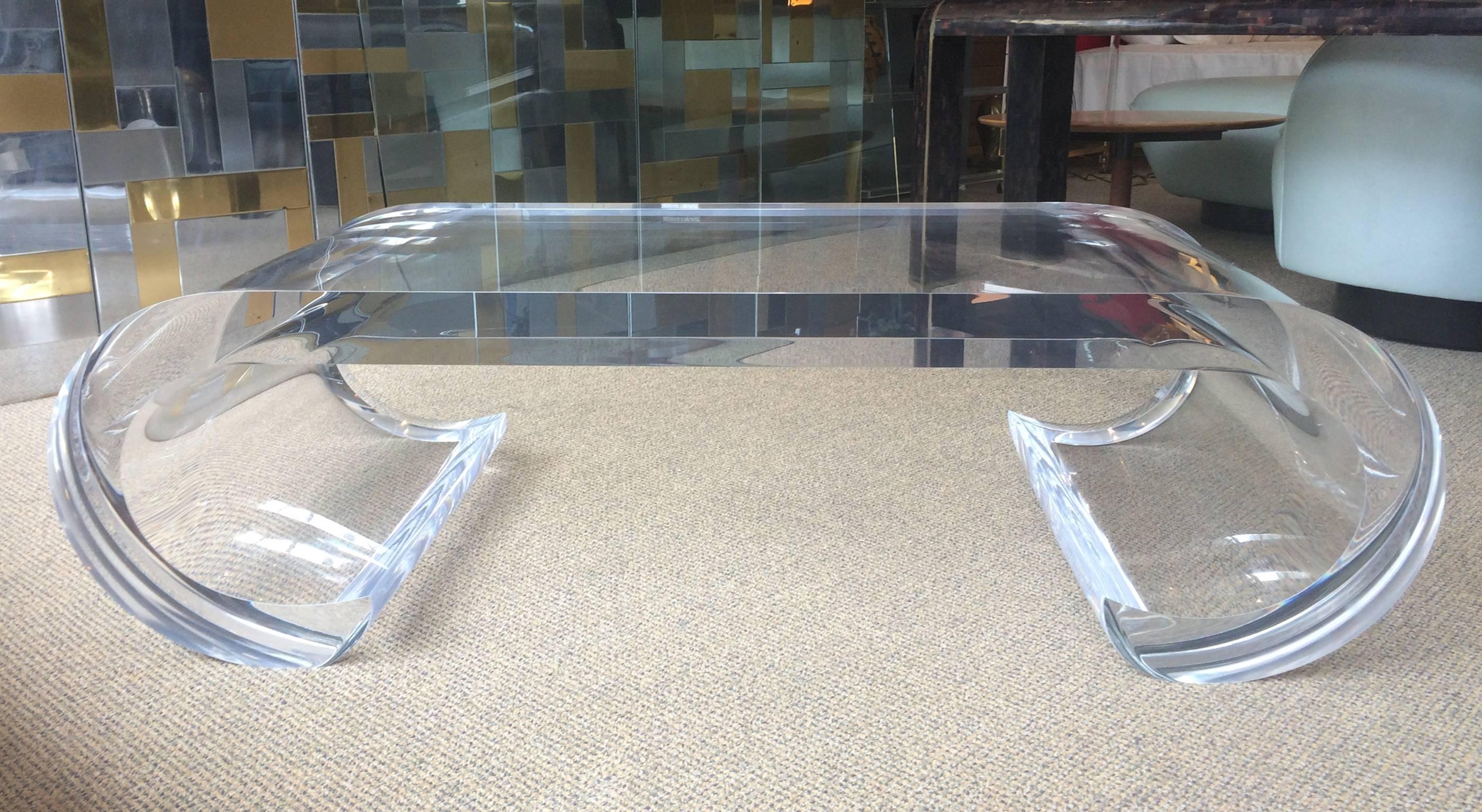 thick acrylic coffee table