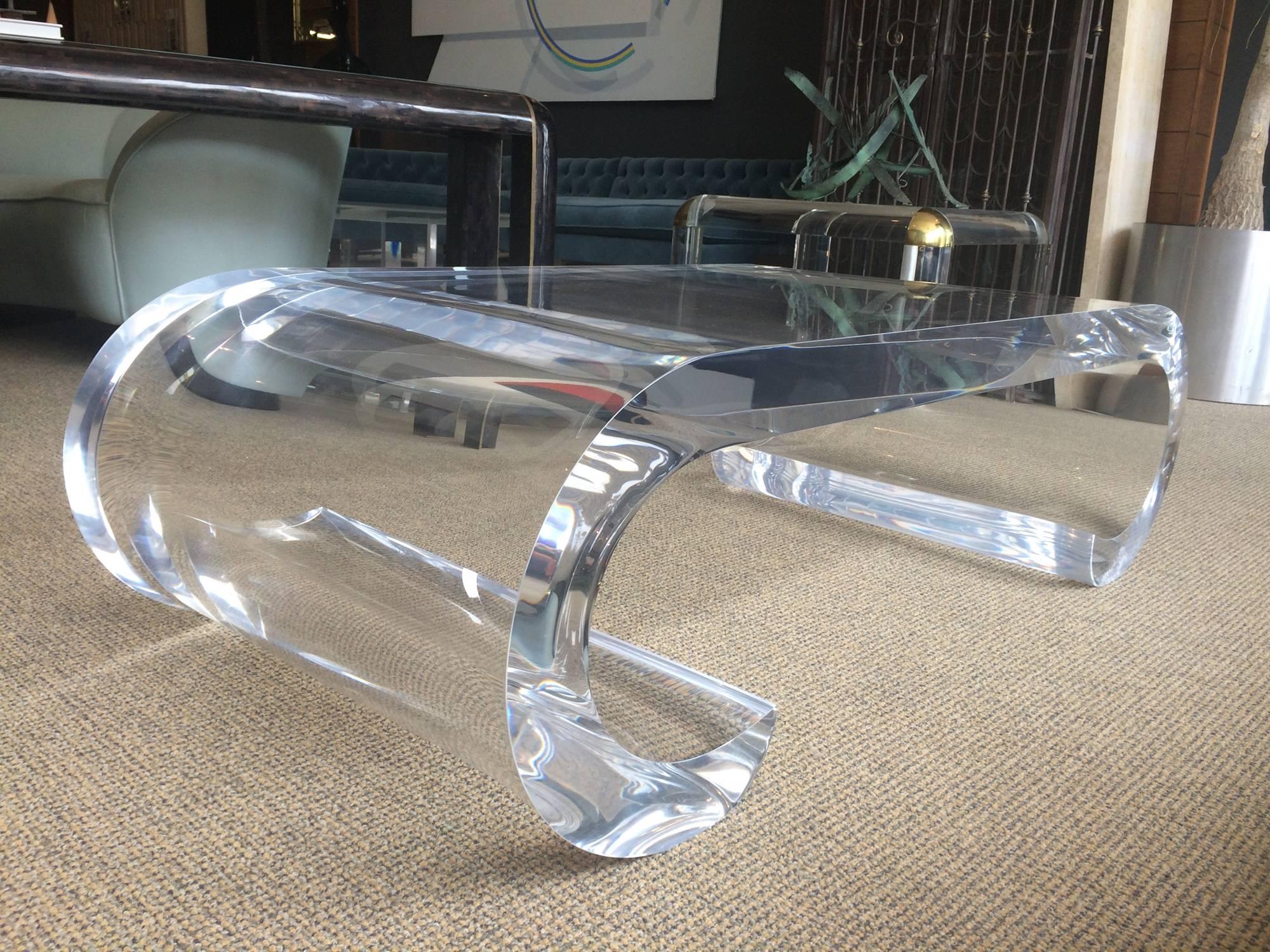 lucite coffee tables