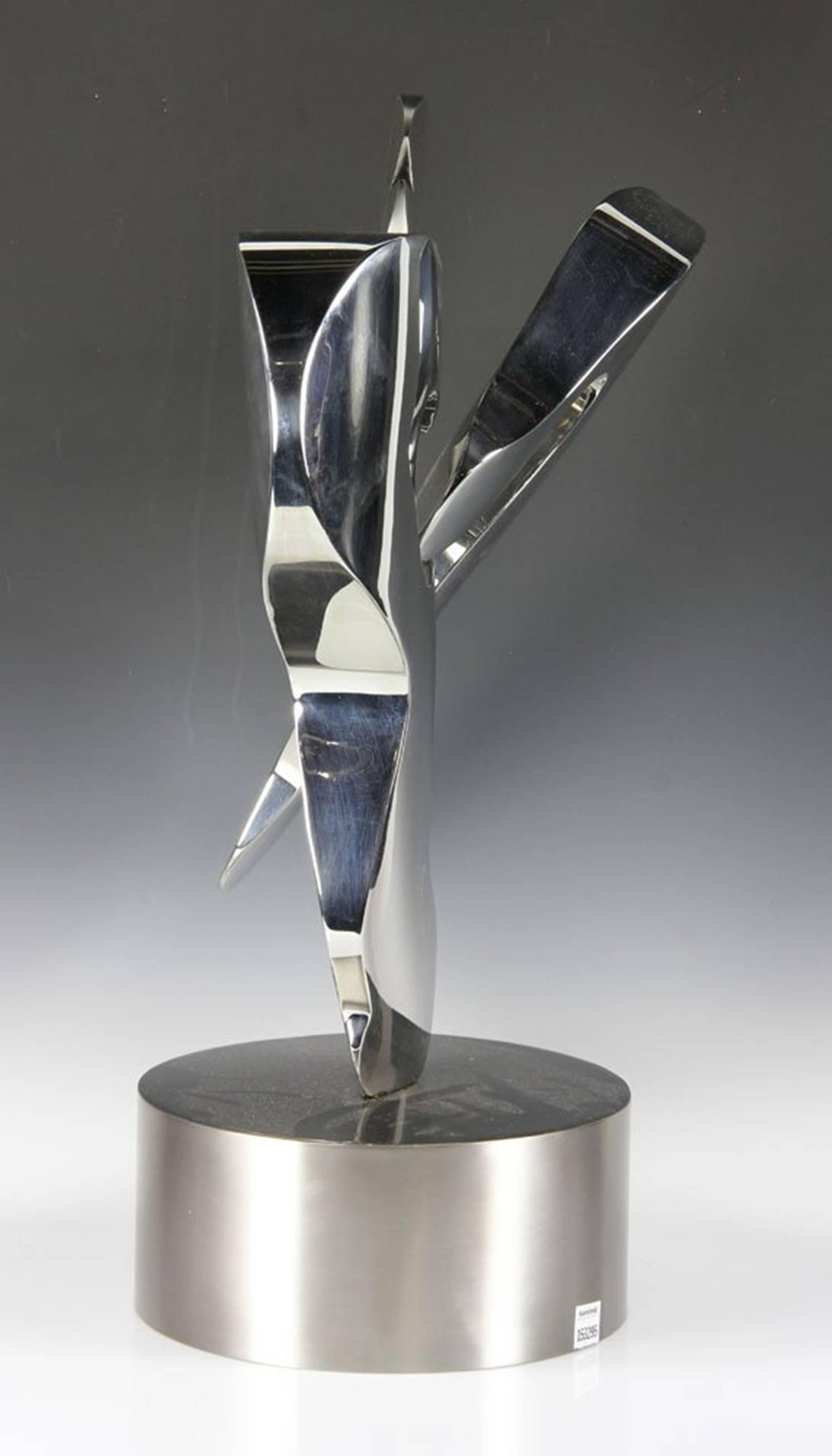 modern stainless steel sculpture