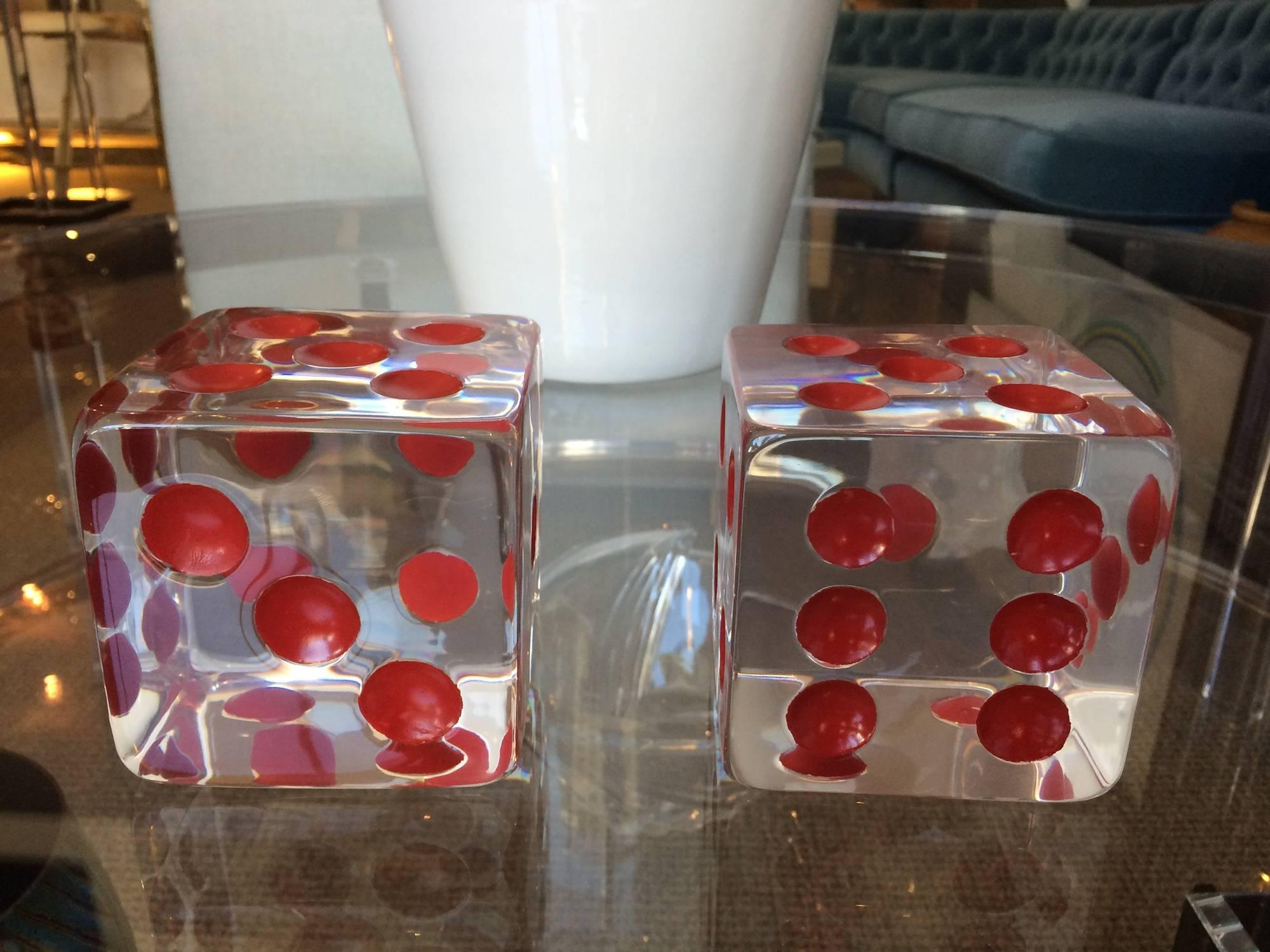 Oversized Dice Sculpture with Red Dots by Charles Hollis Jones In Good Condition For Sale In Los Angeles, CA