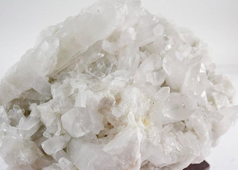 Large Quartz Crystal Mass with Display Stand For Sale at 1stDibs