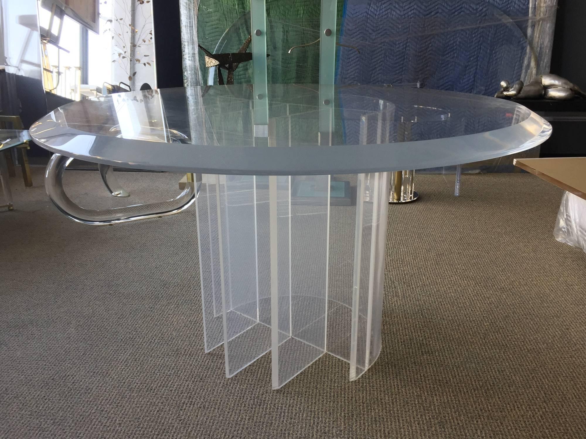 Mid-Century Modern Lucite Dining Table by Charles Hollis Jones, 