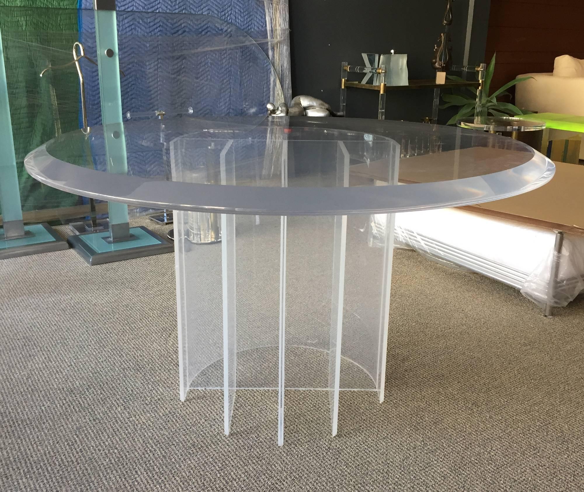 American Lucite Dining Table by Charles Hollis Jones, 