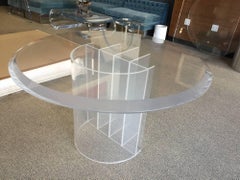 Lucite Dining Table by Charles Hollis Jones, "Blade" Line