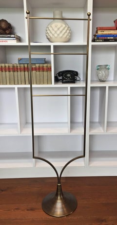 Lader Back Towel Rack in Solid Brass by Charles Hollis Jones for Lucille Ball