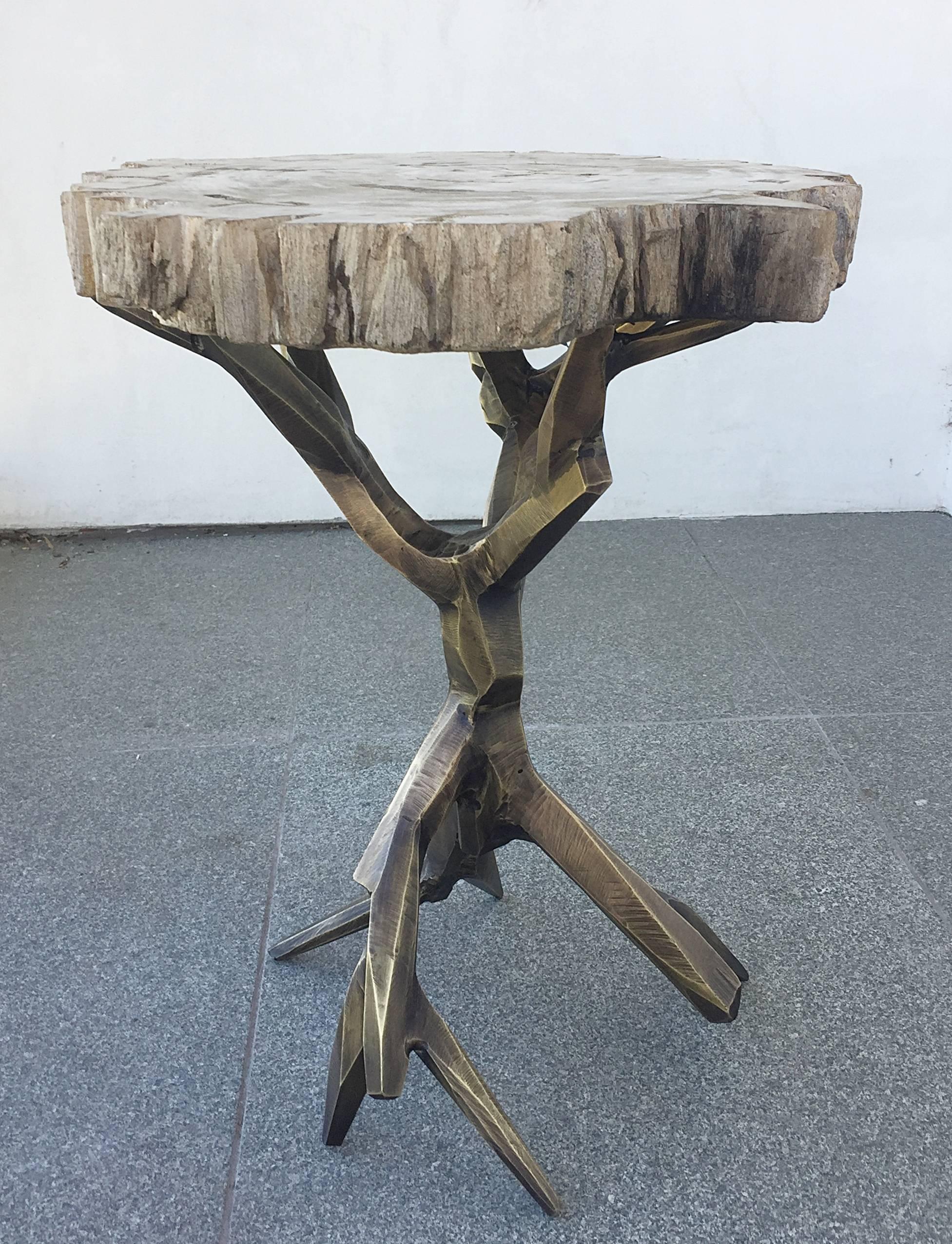One of a Kind Bronzed Side Table by Amparo Calderon Tapia For Sale 2