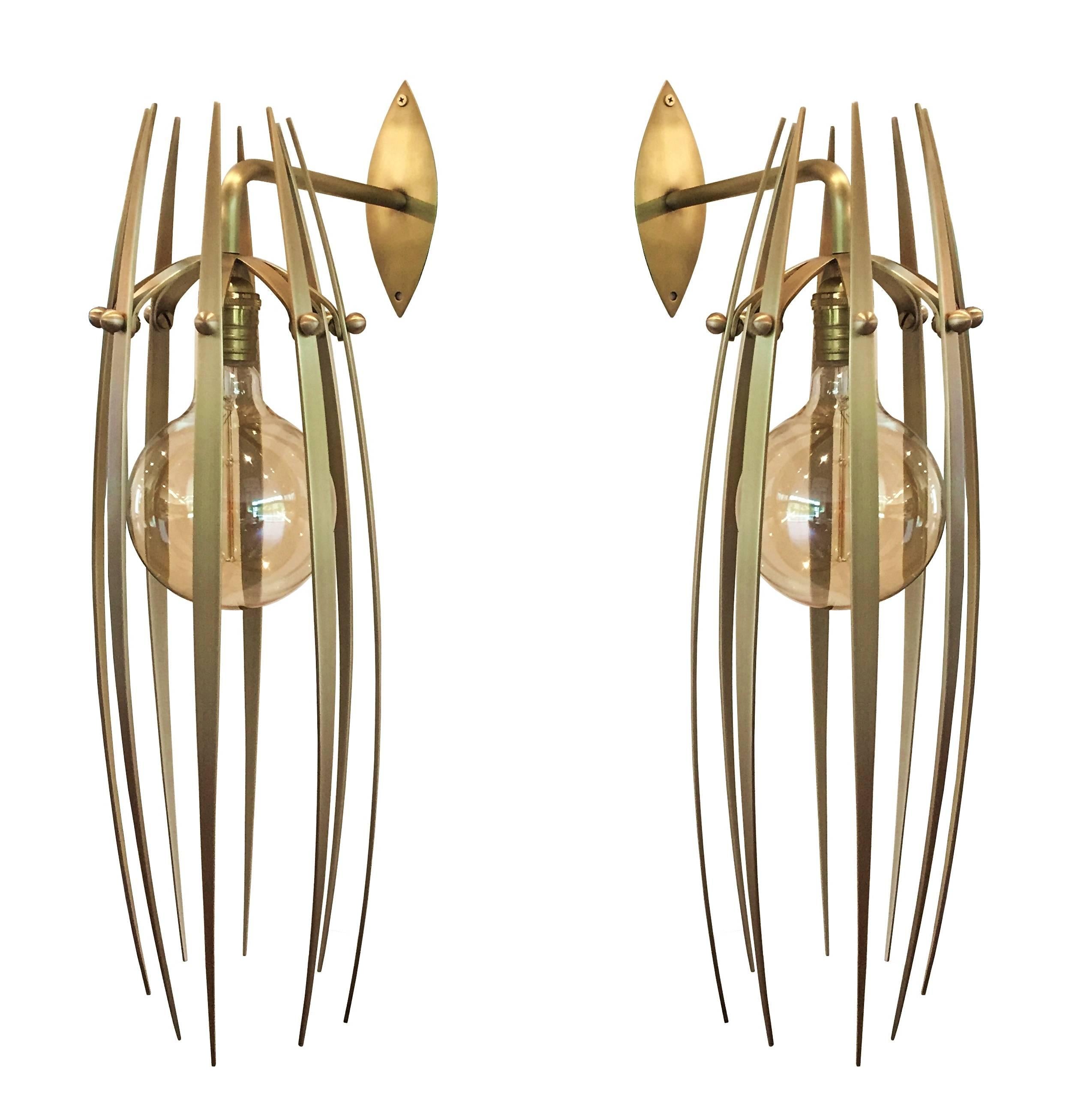 "Garras" Wall Sconces in Solid Brass by Amparo Calderon Tapia For Sale