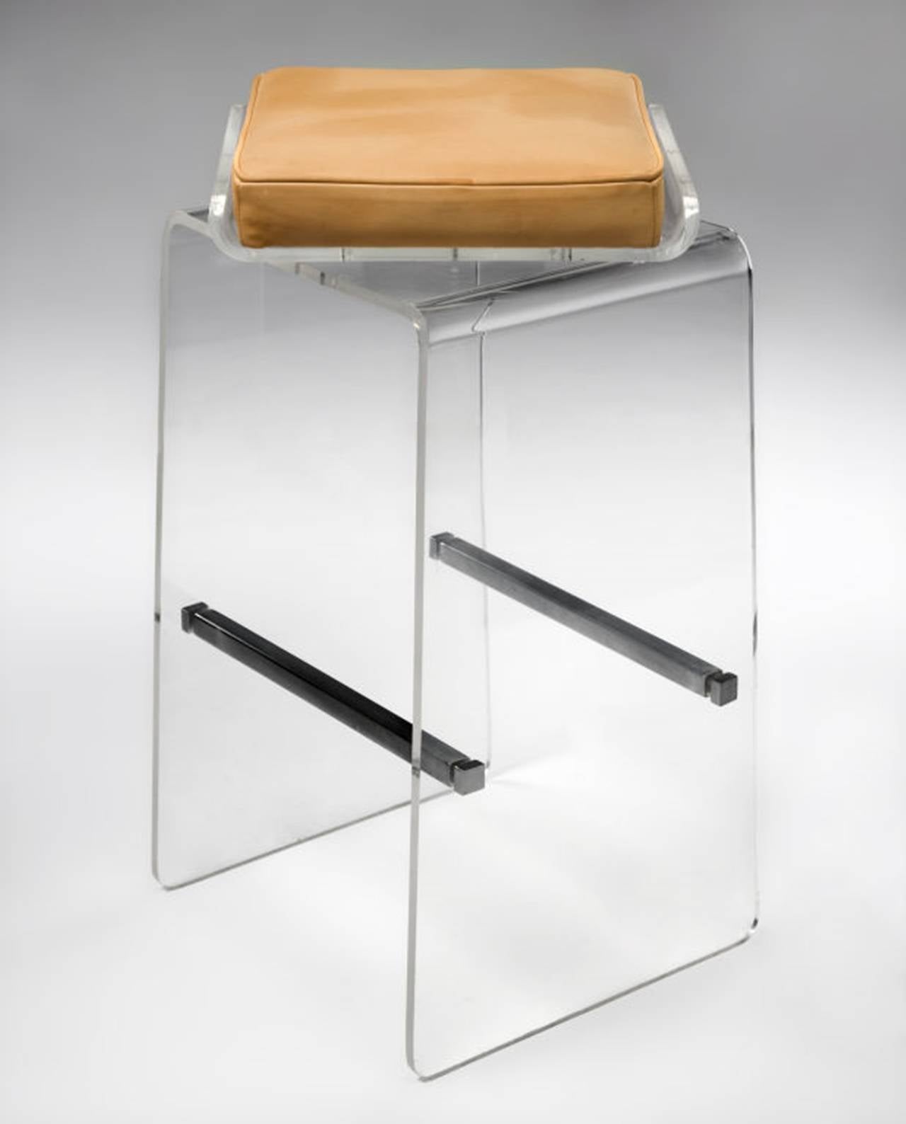 Mid-Century Modern Ensemble de quatre tabourets de bar « Waterfall » de Charles Hollis Jones en vente