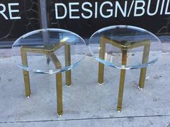 Brass Side Tables by Charles Hollis Jones for Arthur Elrod