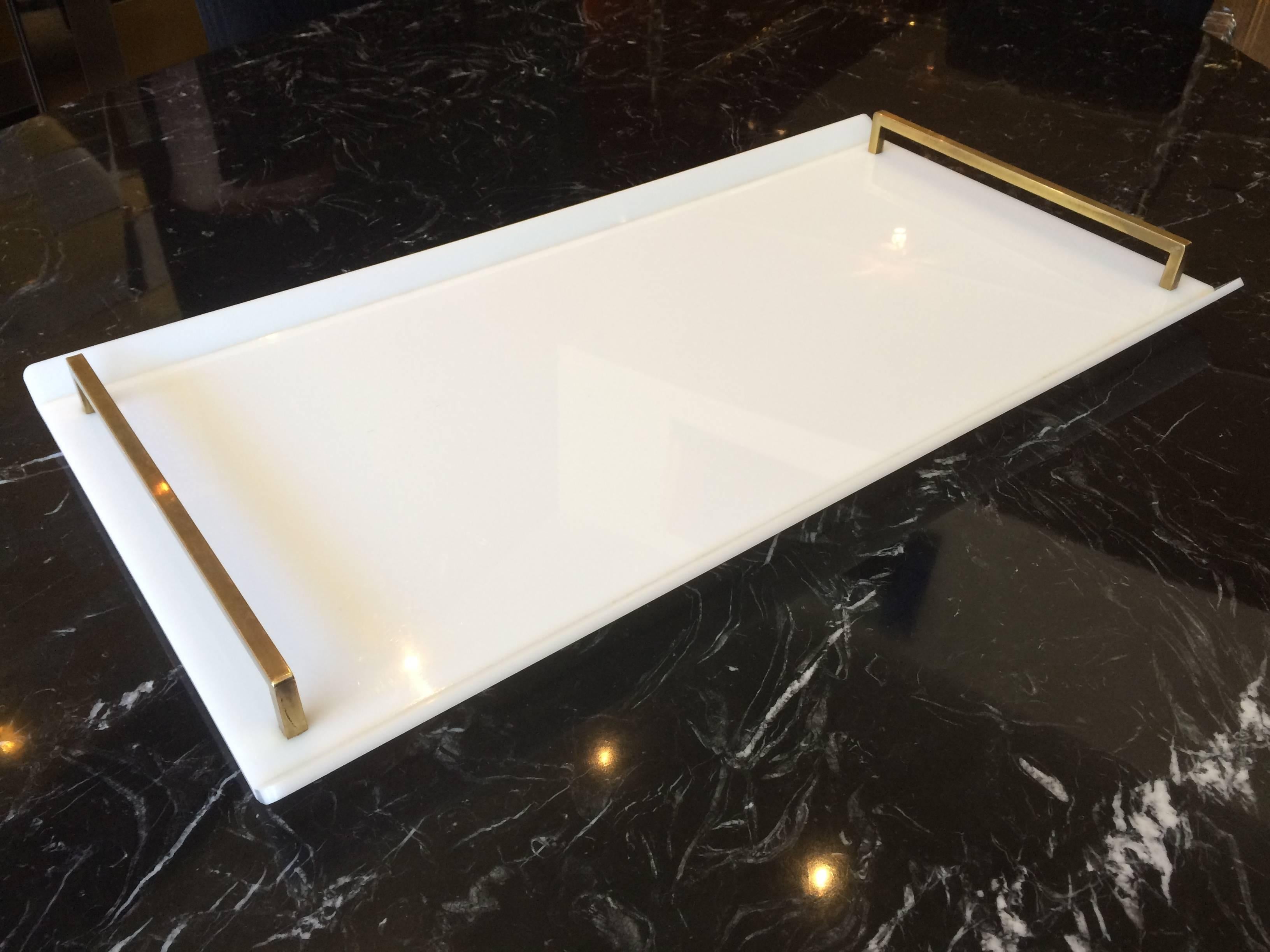 lucite serving tray