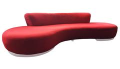 10 Feet Serpentine Sofa & Ottoman by Vladimir Kagan