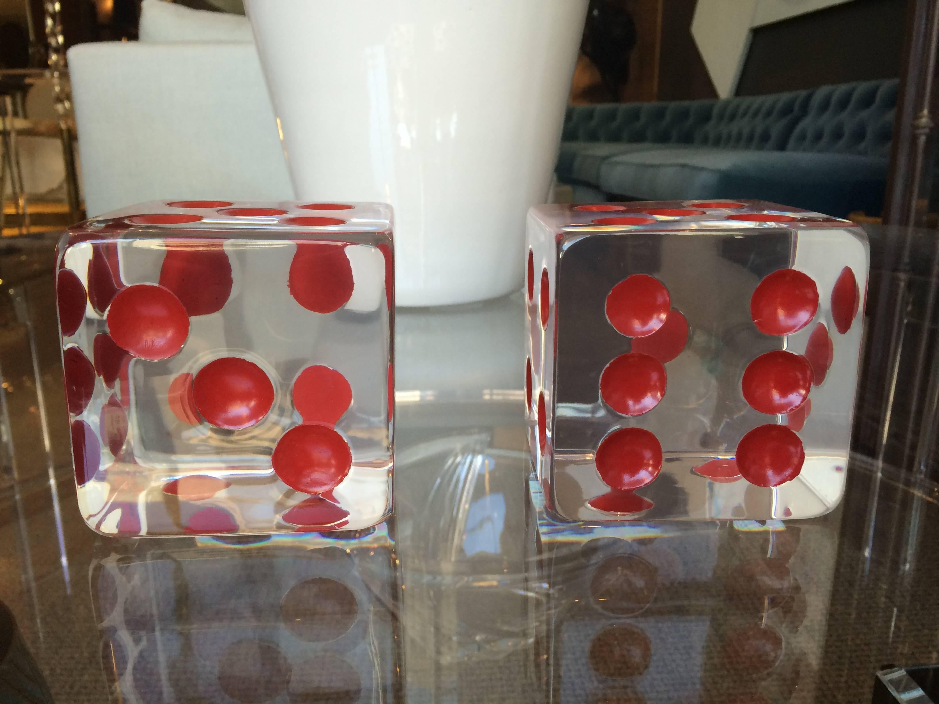 Oversized Dice Sculpture with Red Dots by Charles Hollis Jones In Excellent Condition In Los Angeles, CA