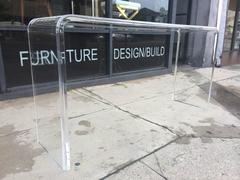 Stunning Waterfall Console in Lucite by Amparo Calderón Tápia, Signed