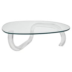 Charles Hollis Jones “Squiggly Wiggly” Lucite Coffee Table, USA, Signed & Dated
