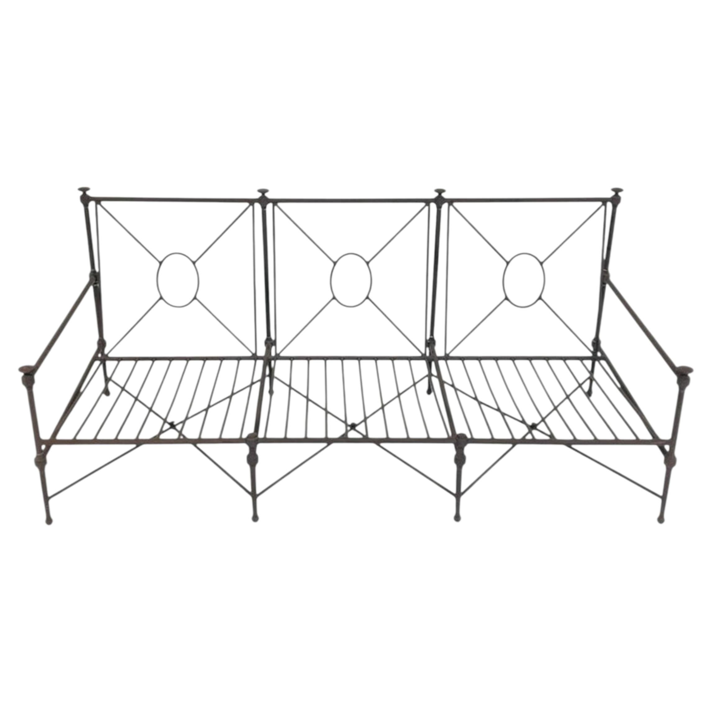 Stunning Aluminum Outdoor Sofa by Restoration Hardware, Modern Seating For Sale