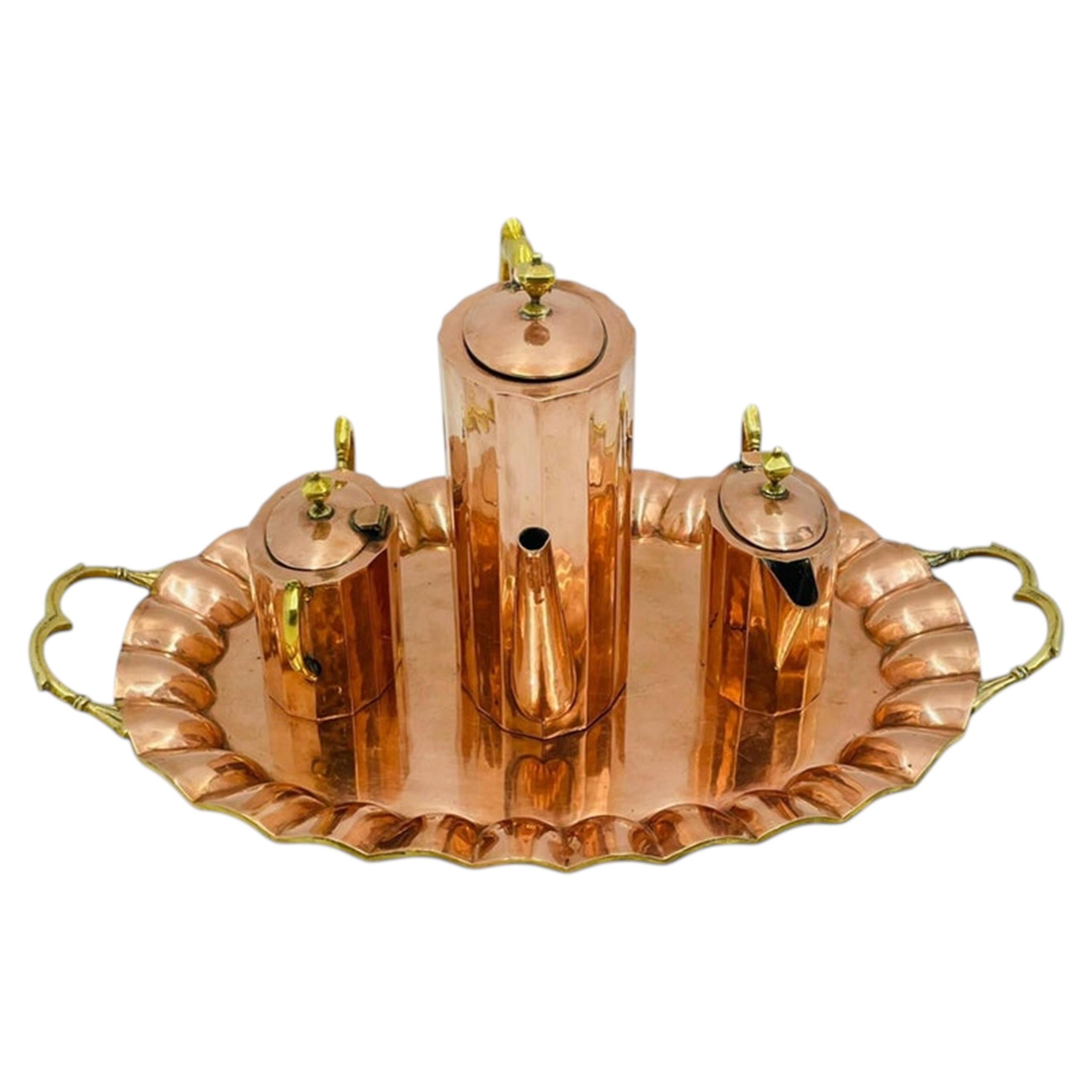 1940er Jahre Mexikanische Sterling Silber Kaffee Tee Service Set mit Tablett, Mexikanische Silberschmiede