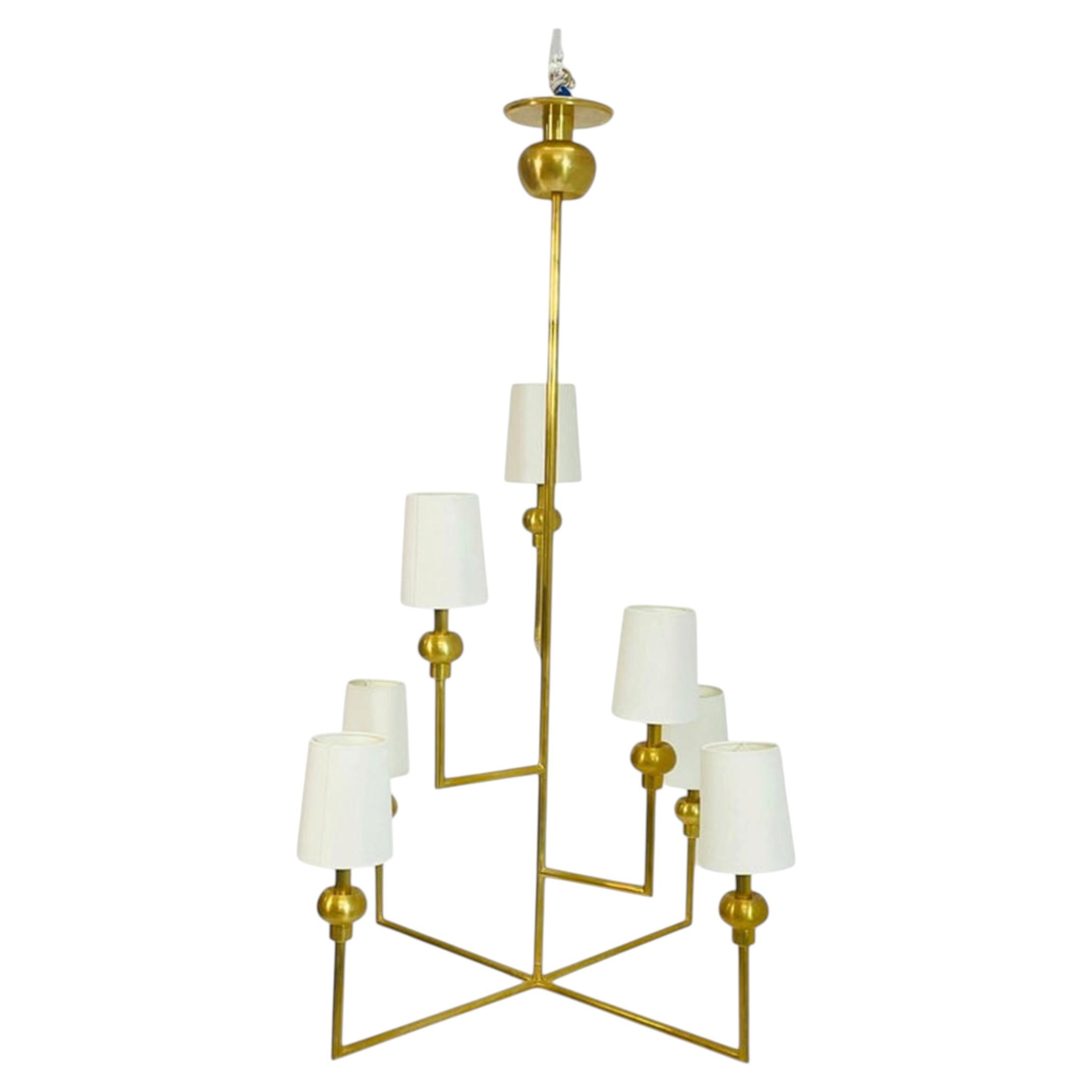 Paloma Contreras "Comtesse" Brass Chandelier for Visual Comfort Signature
