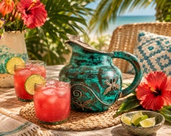 Emilia Castillo Silver Plated Water Pitcher With Butterflies & Verdigris Patina