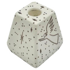 Emilia Castillo Porcelain & Pure Silver Angelic Candle Holder, Mexican Design