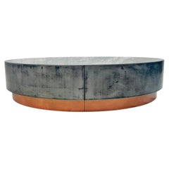 "Loren" Coffee Table by Draga & Aurel for Baxter, Aged Nickel & Copper, Italy