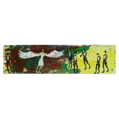 Scott Griffin “Angel” Folk Outsider Painting on Found Wood Canada 2008