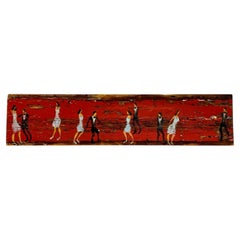 Scott Griffin “Return to Red Carpet” Canadian Folk Art Painting on Salvaged Wood