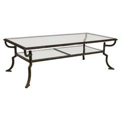 Minton-Spidell Cardiff Couchtisch aus Eisen und Glas, modernes Design aus Los Angeles