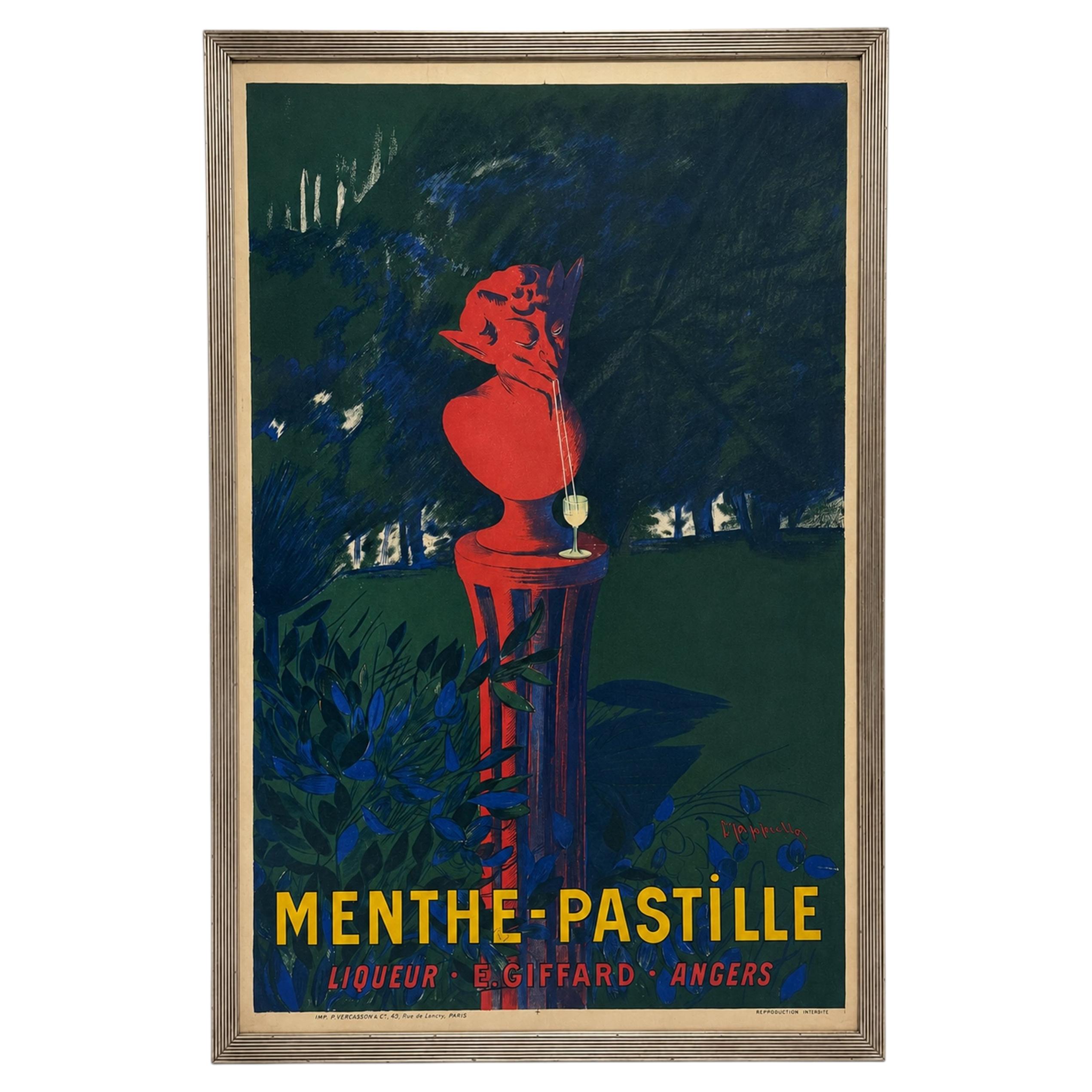 Leonetto Cappiello: Großes Lithografieplakat „Menthe-Pastille“, Frankreich, um 1905